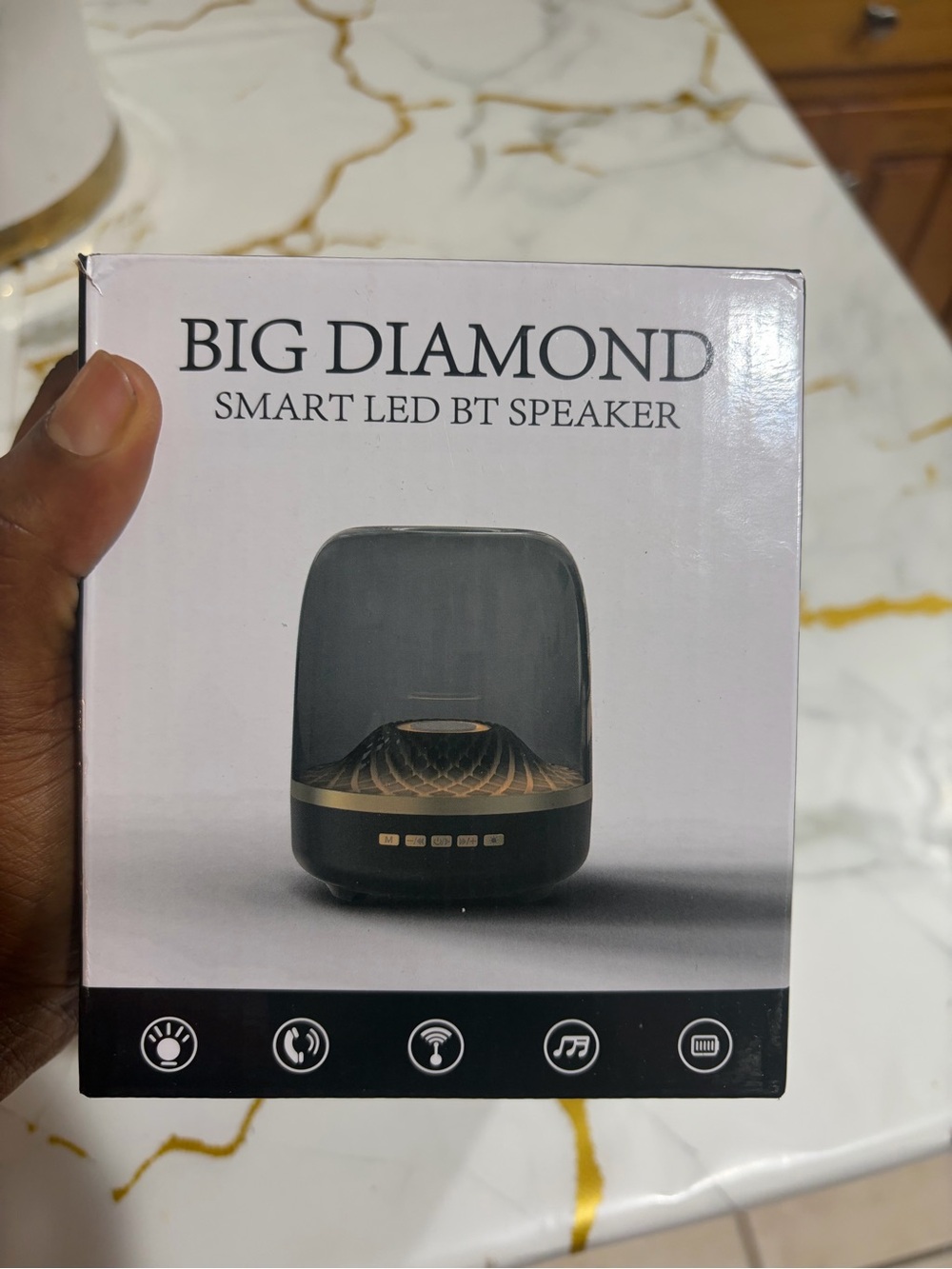 adidas Black and Gold Portable LED Bluetooth Speaker